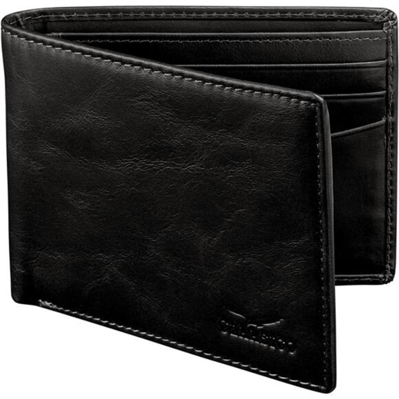 Wallet for Men’s - Genuine Leather Slim Bifold RFID Wallet - Gift for Men - Picture 1 of 7